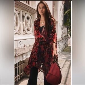NWT JOHNNY WAS BOBCAT BURNOUT VELVET SHAWL